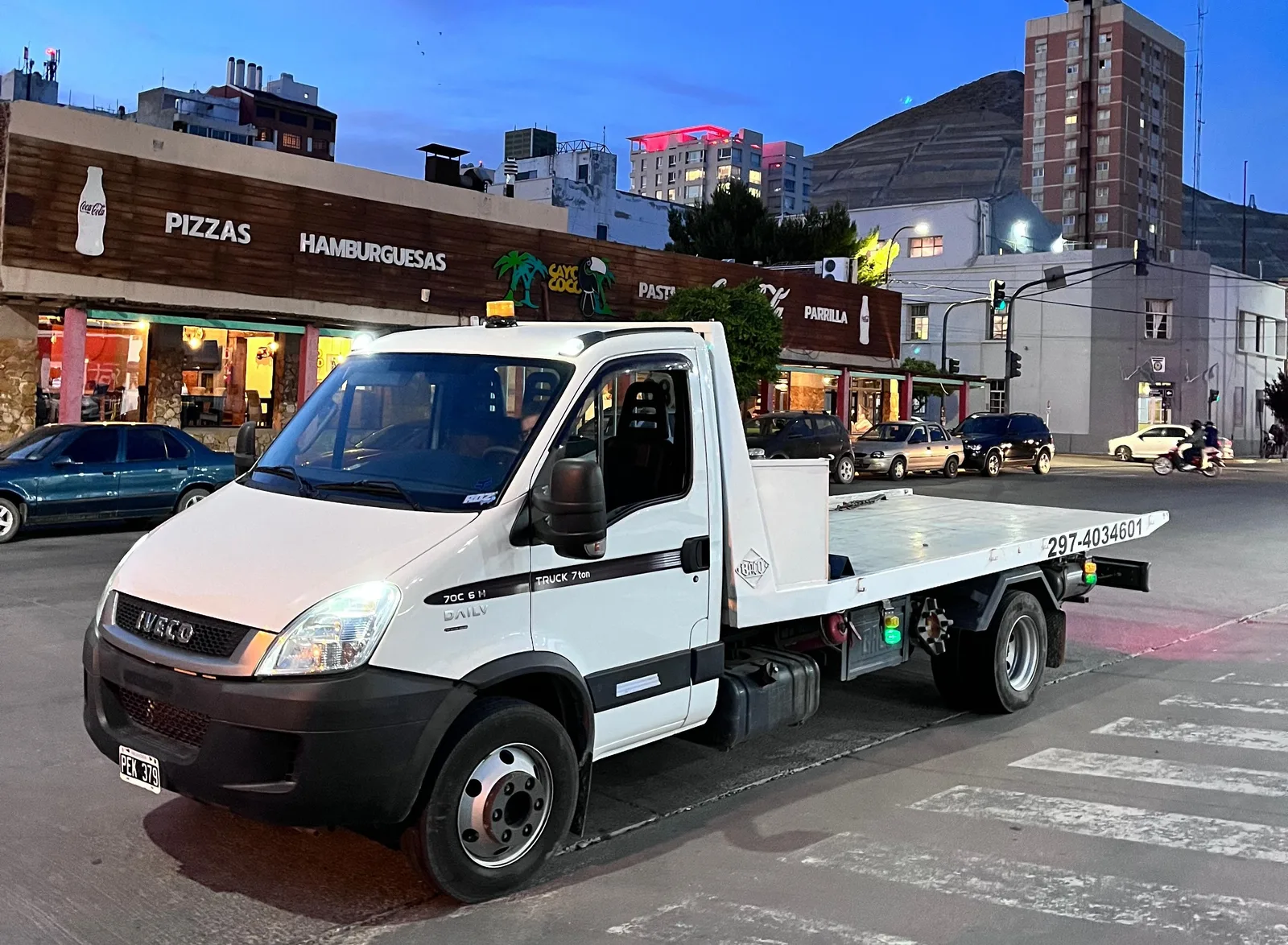 La planchada de RDZ Traslados en el centro de Comodoro Rivadavia